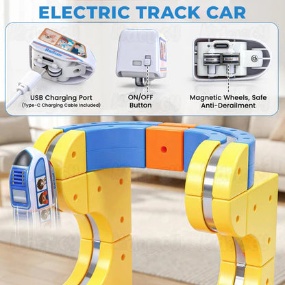 Magnetic Monorail DIY Versatile Track Car (80 Pcs)