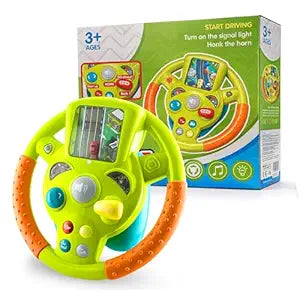 Steering Wheel Toy for Kids | Realistic Car Driving Simulator
