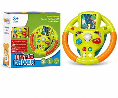 Steering Wheel Toy for Kids | Realistic Car Driving Simulator