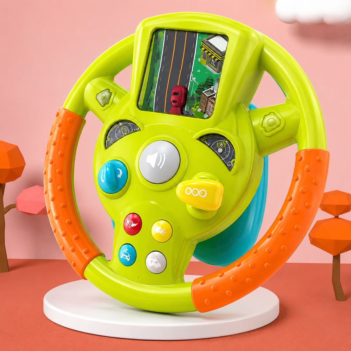 Steering Wheel Toy for Kids | Realistic Car Driving Simulator